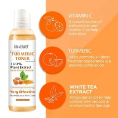 118 ml Tumeric Dark Spots toner Spots Eraser Corrector Kurmeric Fade Blemishes Dark Spot Remover Akne eltávolító tonik sötét bőr