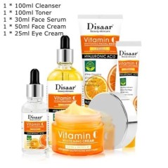 Disaar C-vitaminos arcfehérítő ápoló szett Arctisztító Fade Dark Circles Eye Cream Essence Lighten Spots VC Brightening Care