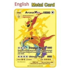 10000 HP Raichu Pocket Monster Gold Metal Super Card Blastoise Eevee Sylvain Mewtwo Pikachu Battle Collection Kereskedelmi vas k