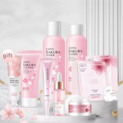 Arcápolási termékek készlet Sakura Skin Care Set Arctisztító Arckrém Fade Dark Circles Eye Cream Korean Skincare Products