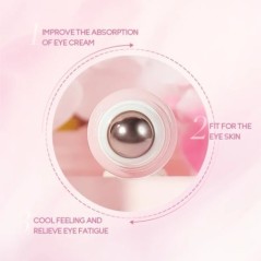 LAIKOU Sakura Eye Serum Eye Roller masszázs C-vitamin hialuronsavas bőrápoló szemtáskák krém hidratáló sötét karikák 15 ml