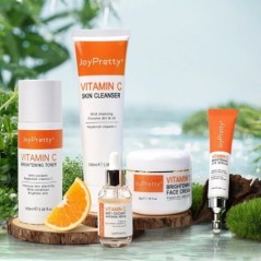 JoyPretty C-vitamin arcfehérítéshez sötét foltok bőrápoló készlet krém szérum tisztító hidratáló szemkrémek pórusos bőrápoló kés