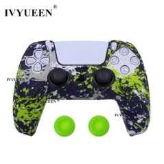 Water Transfer Printing védő szilikon tok Sony Playstation 5 PS5 vezérlőhöz gumi borítás Joystick hüvelykujj fogantyú sapkák