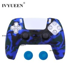 Water Transfer Printing védő szilikon tok Sony Playstation 5 PS5 vezérlőhöz gumi borítás Joystick hüvelykujj fogantyú sapkák