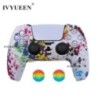 IVYUEEN Water Transfer Printing Szilikon tok PlayStation 5 PS5 kontroller védőburkolathoz DualSense Gamepad fedél fogantyúkhoz