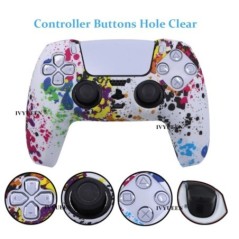 IVYUEEN Water Transfer Printing Szilikon tok PlayStation 5 PS5 kontroller védőburkolathoz DualSense Gamepad fedél fogantyúkhoz