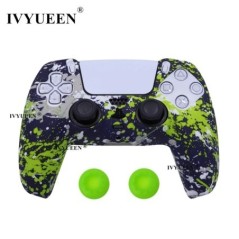 IVYUEEN Water Transfer Printing Szilikon tok PlayStation 5 PS5 kontroller védőburkolathoz DualSense Gamepad fedél fogantyúkhoz