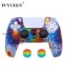 IVYUEEN Water Transfer Printing Szilikon tok PlayStation 5 PS5 kontroller védőburkolathoz DualSense Gamepad fedél fogantyúkhoz