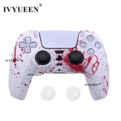 IVYUEEN Water Transfer Printing Szilikon tok PlayStation 5 PS5 kontroller védőburkolathoz DualSense Gamepad fedél fogantyúkhoz