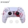 IVYUEEN Water Transfer Printing Szilikon tok PlayStation 5 PS5 kontroller védőburkolathoz DualSense Gamepad fedél fogantyúkhoz