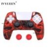 IVYUEEN Water Transfer Printing Szilikon tok PlayStation 5 PS5 kontroller védőburkolathoz DualSense Gamepad fedél fogantyúkhoz