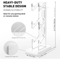 Új padlóállvány kijelzőtartó univerzális 3 szintes vezérlőtartó és fejhallgató állvány játéktartozékok PS5/PS4/PS3/PS2/Xboxhoz