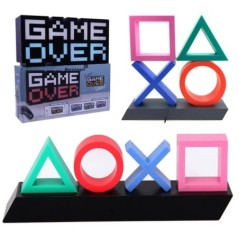 Játék Ikon Fény lámpa PS4/PS5 hangvezérléshez Dekoratív lámpa Színes lámpatartó 4 típusú asztallap hangulatok Kis éjszakai fény