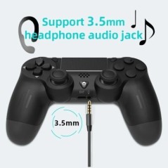 DATA FROG Bluetooth-kompatibilis játékvezérlő PS4/Slim/Pro vezeték nélküli játékvezérlőhöz PC-hez Dual Vibration Joystick IOS/An