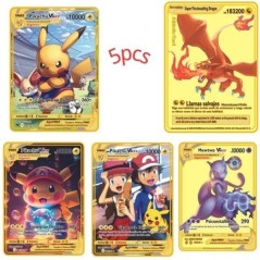 10000 pontos arceus vmax pokemon fém kártyák barkácskártya pikachu charizard arany limitált kiadású ajándék játék gyűjtőkártyák