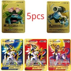 10000 pontos arceus vmax pokemon fém kártyák barkácskártya pikachu charizard arany limitált kiadású ajándék játék gyűjtőkártyák