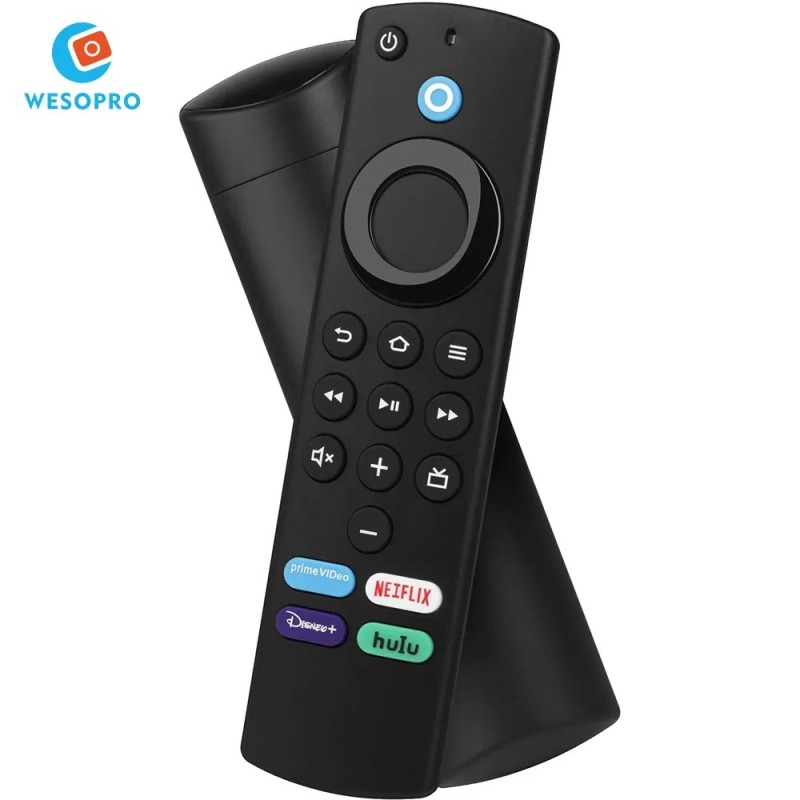 Csere Bluetooth hangos távirányító a Fire TV Stick 4K Max 3. generációs Stick Lite Cube Smart TV vezérlőhöz Alexával működik