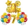 Pokémon Születésnapi Díszek Pikachu Buli Léggömbök Asztali tányér Szalvéta Banner Háttér dekoráció Fiúknak Gyerek Buli Kellékek