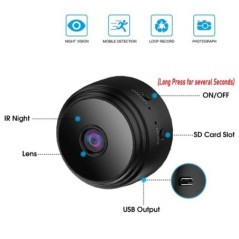 Mobil A9 1080P HD Wifi Mini kamera Megfigyelő kamerák Érzékelő Videokamera Web Videó Okos otthoni biztonság Vezeték nélküli bizt