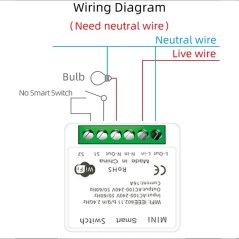 16A Mini Wifi DIY fénykapcsolók modul, kétirányú vezérlés Működés a Tuya Smart Life Alexa Alice Google Home segítségével