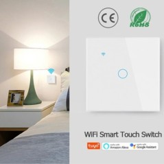 WiFi Smart Switch EU Light Wall Touch Switch 220V Neutral Wire Tuya Smart Life Work with Alexa Google Home 1/2/3/4 Gang