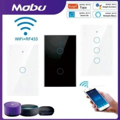 Tuya Smart Life Light Switch WiFi Touch Sensor Smart Switch App távirányító Nincs semleges vezeték 110V 220V Alexa Google Home