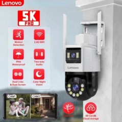 Lenovo 3MP 5MP PTZ WIFI IP kamera Audio CCTV megfigyelő Smart Home Outdoor 4X digitális zoom színes Éjszakai látás Vízálló