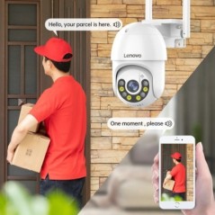 Lenovo 3MP 5MP PTZ WIFI IP kamera Audio CCTV megfigyelő Smart Home Outdoor 4X digitális zoom színes Éjszakai látás Vízálló