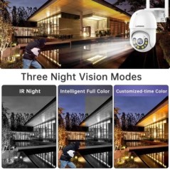 Lenovo 3MP 5MP PTZ WIFI IP kamera Audio CCTV megfigyelő Smart Home Outdoor 4X digitális zoom színes Éjszakai látás Vízálló