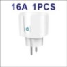 Intelligens aljzat EU 16A/20A AC100-240V Wifi Smart Plug Tápegység Alexa Google Home Voice Control Tuya Smart Life APP