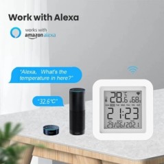 Tuya WiFi hőmérséklet- és páratartalom-érzékelős hőmérő otthoni automatizáláshoz intelligens otthoni munkához Alexa Google Home 