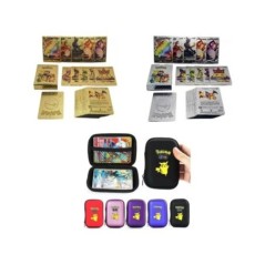 ÚJ 27-55 DB Cartas Pokemon Español Gold Cards Spanyol Angol Fóliás Gold Silve Cards Metalicas Charizard Vmax Gx játékkártya