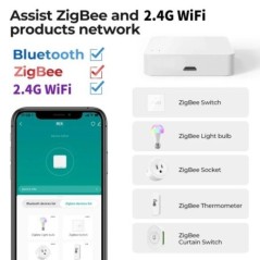 Tuya ZigBee Multi-mode Gateway Hub Smart Home WiFi Bridge Bluetooth Mesh Smart Life távirányító működik az Alexa Google Alice sz