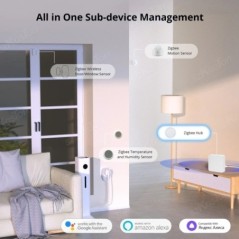 Tuya ZigBee Multi-mode Gateway Hub Smart Home WiFi Bridge Bluetooth Mesh Smart Life távirányító működik az Alexa Google Alice sz