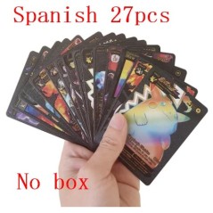 ÚJ 27-55 DB Cartas Pokemon Español Gold Cards Spanyol Angol Fóliás Gold Silve Cards Metalicas Charizard Vmax Gx játékkártya