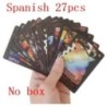 ÚJ 27-55 DB Cartas Pokemon Español Gold Cards Spanyol Angol Fóliás Gold Silve Cards Metalicas Charizard Vmax Gx játékkártya