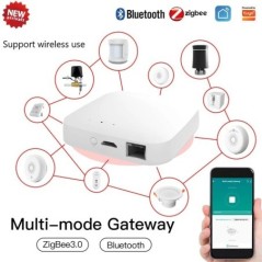 MOES Tuya ZigBee Wireless Gateway Hub Vezetékes Multi-mode Bridge Bluetooth távirányító Mesh Smart Life APP Alexa Google Home