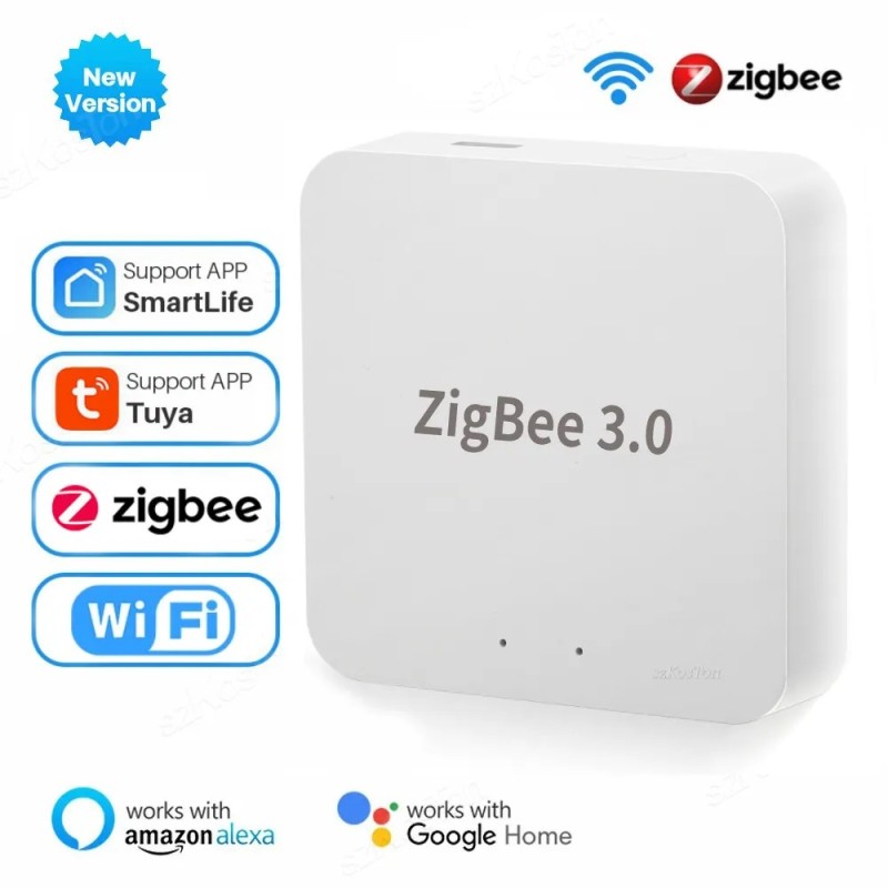 A Tuya Zigbee 3.0 Gateway Hub Smart Home Wireless Bridge Smart Life APP távirányítós automatizálási eszköz együttműködik az Alex