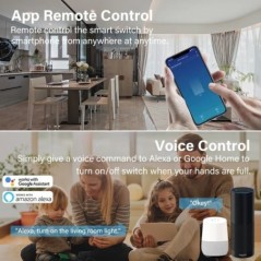 Tuya 2gang Wifi Switch DIY Smart Switch 10A/16A Voice Remote Control Breaker működik az Alexa és a Google Home Yandex Alice szol