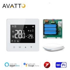 Az AVATTO Tuya WiFi Zigbee termosztát intelligens otthon akkumulátorral működő hőmérséklet-szabályozó gázkazánhoz működik az Ale