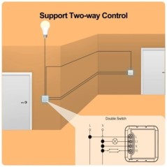 Tuya 16A ZigBee WiFi intelligens kapcsoló modul Power Monitor 2 Way Control Breaker-el működik az Alexa Google Home Smart Life a