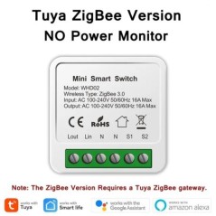 Tuya 16A ZigBee WiFi intelligens kapcsoló modul Power Monitor 2 Way Control Breaker-el működik az Alexa Google Home Smart Life a