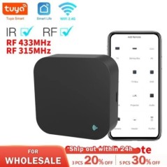 Tuya WiFi RF IR távirányító 433MHz/315MHz Intelligens otthonhoz SmartLife-on keresztül légkondicionálóhoz ALL TV támogatás Alexa