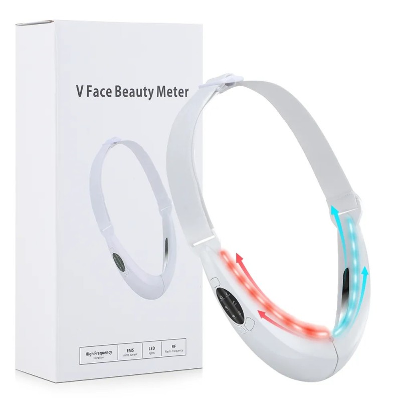 EMS Face Lifting Device LED foton terápiás vibrációs arcmasszírozó Arc karcsúsító dupla áll eltávolítása V vonal emelő öv bőrápo