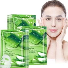 10db Természetes Aloe Vera Arcmaszkok Bőrápoló Hidratáló Brightening Korean Mask Face Lifting Visage Arcmaszk a Szépségért