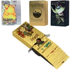 Új 27-55db Pokemon kártyák Arany Ezüst Vmax GX Card Charizard Pikachu Ritka Gyűjtemény Battle Trainer Card Box Gyerekjátékok Ajá