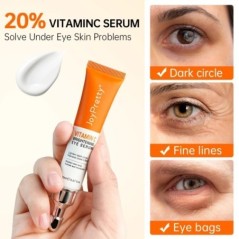 Eye Cream Anti Dark Circle Eye Bags VC Whitening Lightening Cream Ránctalanító Szérum Szemfeszesítő Bőrápoló Szépségkrém