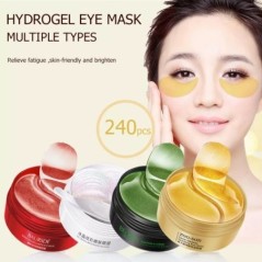 240pcs120pairs Eye patches Hyaluron Acid & Gold & Seaweed & Black Pearl Anti Wrinkle Dark Circles Crystal Collagen Gel Eye Mask