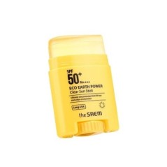 THE SAEM Eco Earth Power Clear Sun Stick SPF50+ PA+++ 16g UV védő krém antioxidáns olaj-kontroll SunCream Korea Cosmetics