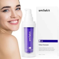 V34 30 ml SMILEKIT lila fehérítő fogkrém foltok eltávolítása csökkenti a sárguló fogak ápolását íny Friss lélegzet, világító fog